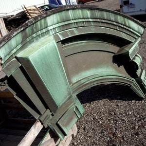 Vintage Architecture Salvage / MASSIVE Copper Dormer Section / Copper Patina / Weathered Distressed Copper Metal Work / Carnegie Mansion NY image 1