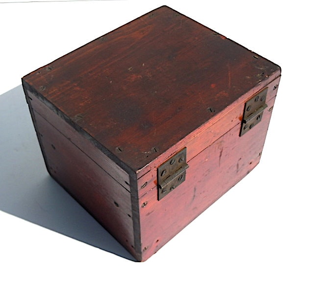 U.S.A ヴィンテージ 木箱 vintage wooden box Antique Vintage Wood Box / Storage Organization / Unusual Wood Box