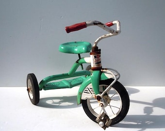 Vintage Tricycle Red Kids Murray Foremost Two Step 60's Toddler