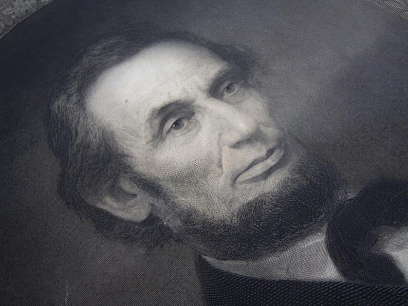 Abraham Lincoln Engraving By William Edgar Marshall 1866 Antique abraham-lincoln-engraving-by-william-edgar-marshall-1866-antique