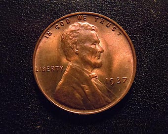 1937 Lincoln Wheat Cent / Wheat Penny / US Coin / Red Red Brown / Ungraded Not Certified / Raw Coin / Collectible Coin