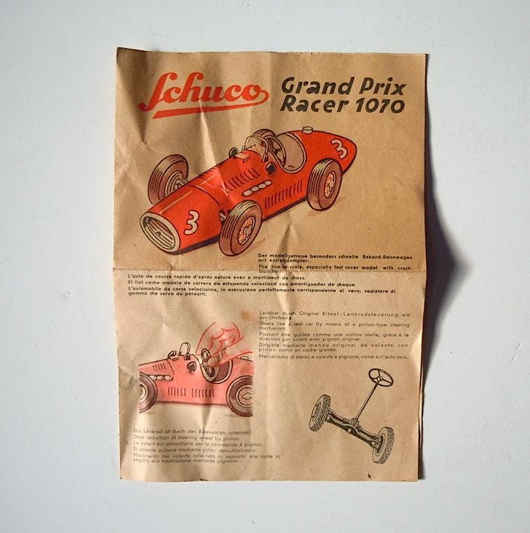 Schuco Grand Prix Racer 1070 / Vintage Clockwork Toy Car