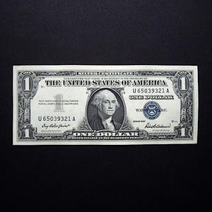 1957 Silver Certificate Blue Seal US Paper Note / Not Graded Not Certified / CRISP Clean Uncirculated Collectible Condition / US Paper Money