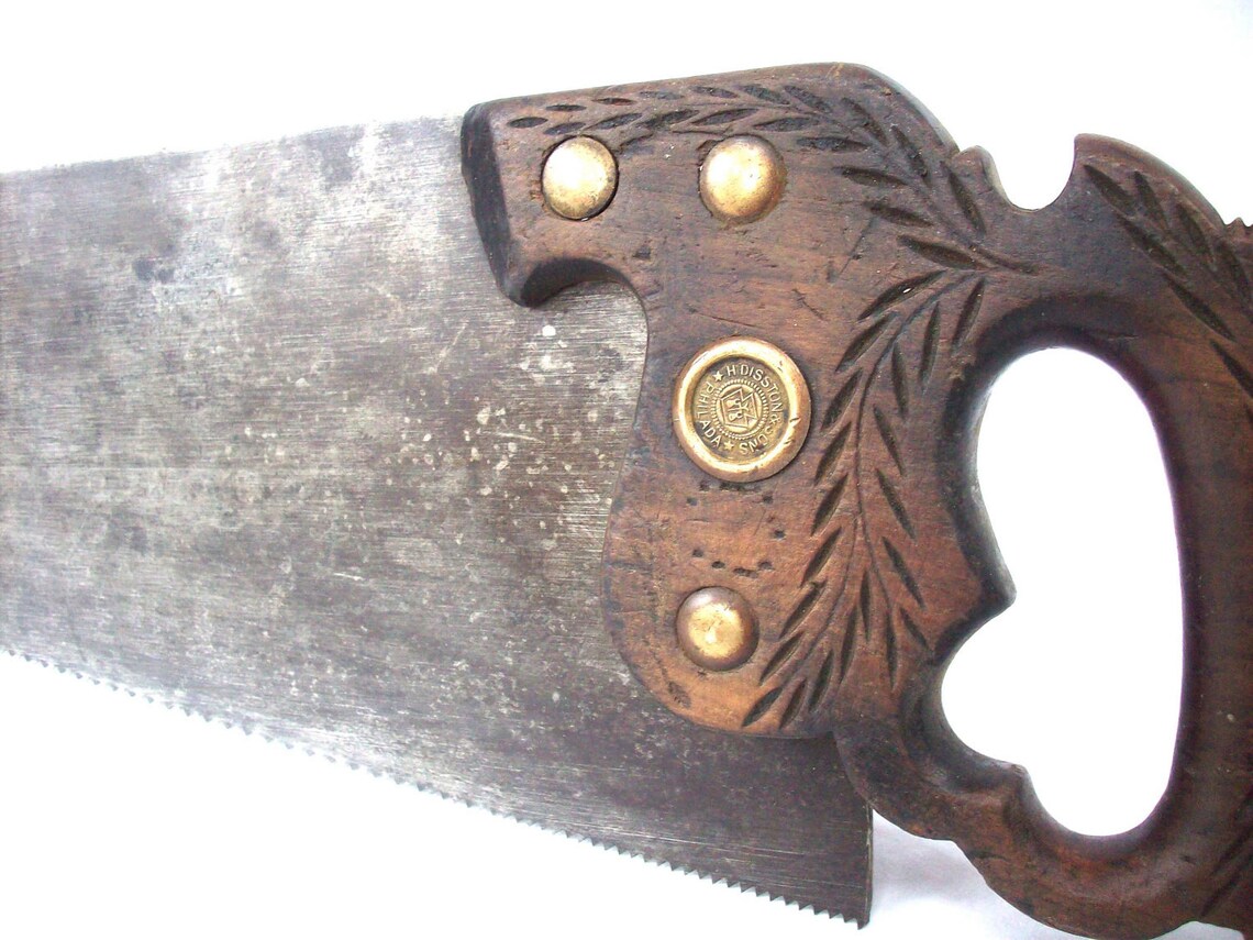 Vintage Horned Hand Saw / H Disston and Sons Philadelphia Etsy