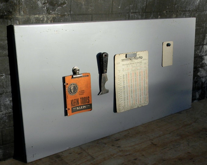 Vintage Industrial Bulletin Board / Wall Hanging Organizer / Etsy