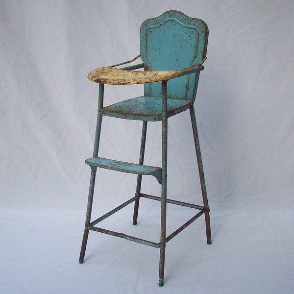 Vintage Doll High Chair / Metal / Anesco