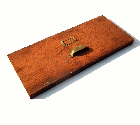 Vintage Oak Drawer Front Blanks And Brass Hardware Diy Etsy
