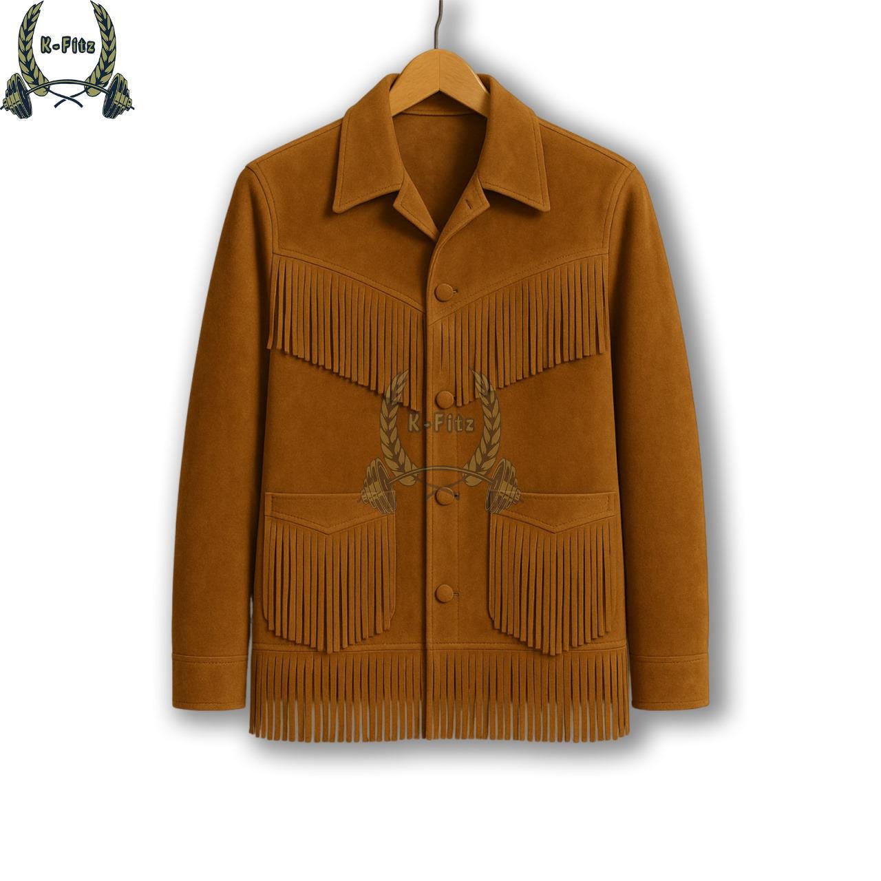 Vintage Suede Fringe Western Jacket | Handmade Cowboy Style - Etsy