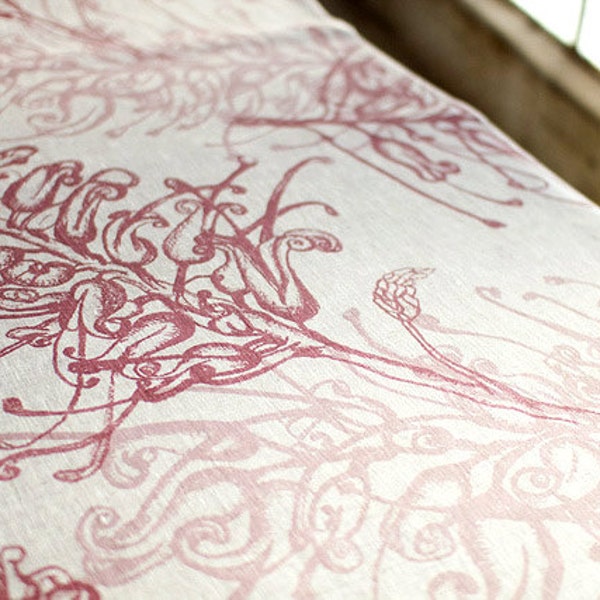Hand-printed linen fabric by Ink & Spindle - Grevillea in Portello (1/2 metre)