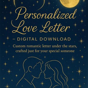 Carta de Amor Personalizada Bajo las Estrellas: Regalo Digital Romántico para Parejas, Aniversario o San Valentín