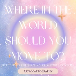 Lectures d'astrocartographie, où devriez-vous déménager ? Astro Relocation, Find Clarity, 3 agences régionales, Astro Travel, Livraison rapide