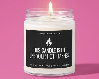 Menopause Candle Menopause Gift Box Idea, Funny Gift for Mom with Hot Flashes, Perimenopause Gift for Wife Menopausal 40th 50th Birthday Gag