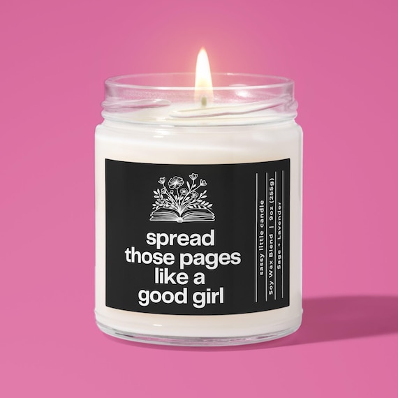 Smut Candle Smut Lover Gift, Spread Those Pages Smut Reader Candle, Smut Book Lover Candle Dark Romance Bookish Gifts for Spicy Book Readers