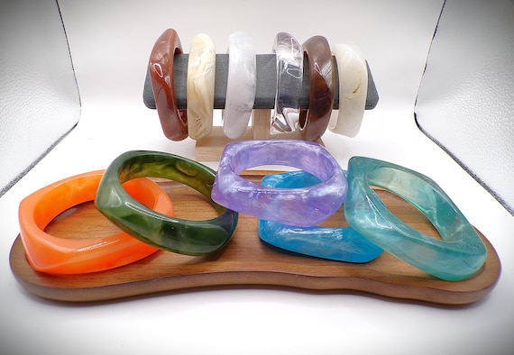 Multi-Colored Chunky Exaggerated Acrylic Resin Ba… - image 1