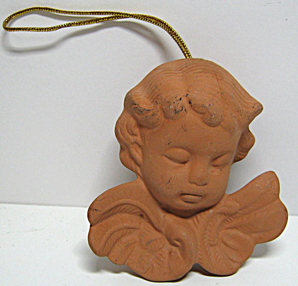 Terracotta Cherub Angel - Etsy