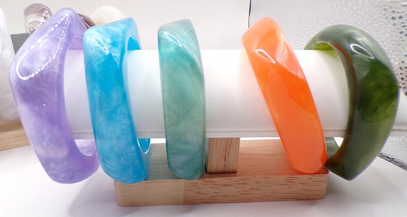 Multi-Colored Chunky Exaggerated Acrylic Resin Ba… - image 5