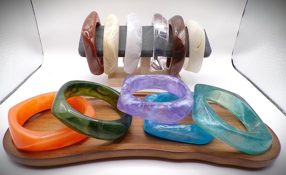 Multi-Colored Chunky Exaggerated Acrylic Resin Ba… - image 2