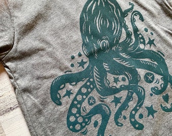 Octopus Shirt for Kids, Under the Sea Party, Ocean Shirt, Octopus Gift, Aquarium Party, Giant Pacific Octopus, Octopus Birthday Party Shirt