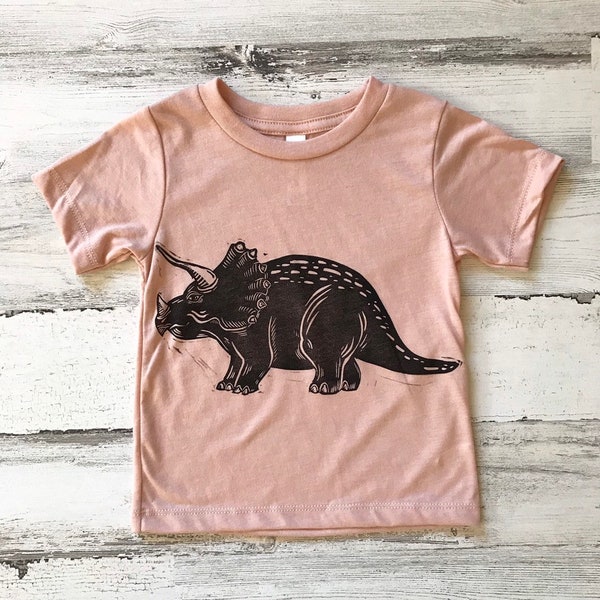 Girls Triceratops Shirt, Dinosaur 2nd Birthday, Pink Dinosaur Shirt, Kids Birthday Gift, Toddler Dino Party, Girls Dinosaur, 2T, Girl Size 2