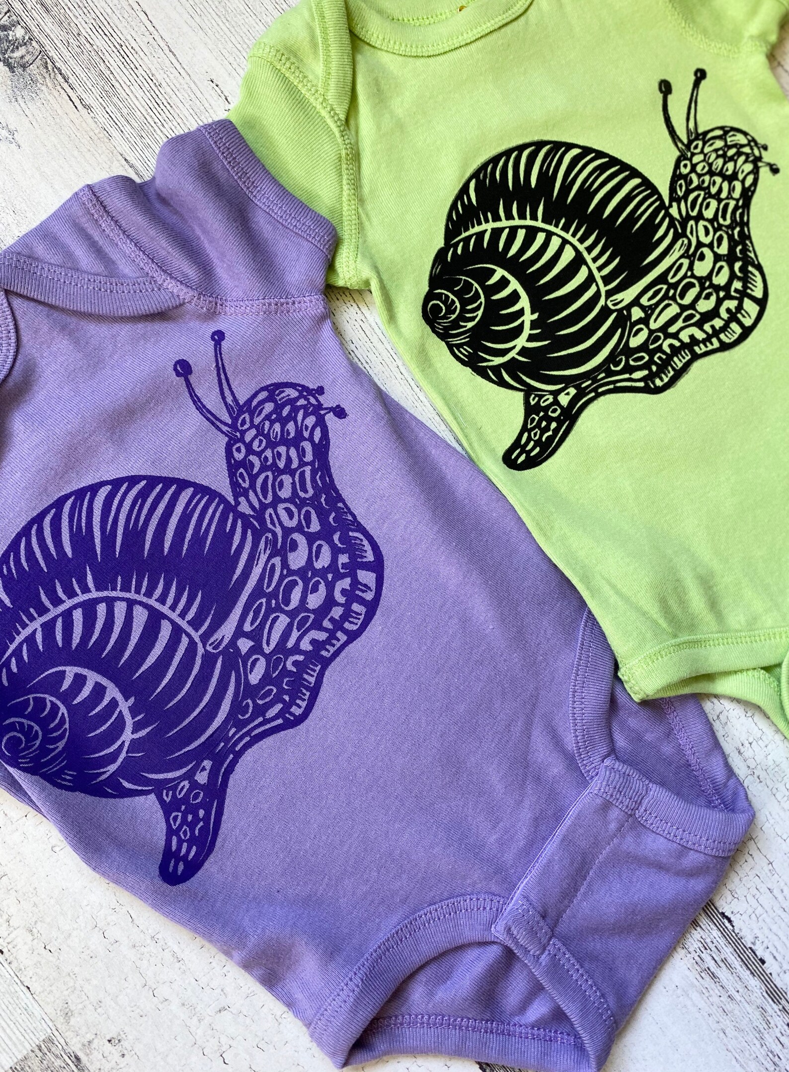 Baby Snail Bodysuit Baby Snail Print Clothes Purple Snail Etsy