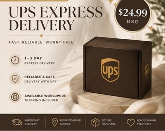 速達配送アップグレード、UPS迅速配送（1～3営業日）、世界各国への速達配送追加オプション、安全なドアツードア配送