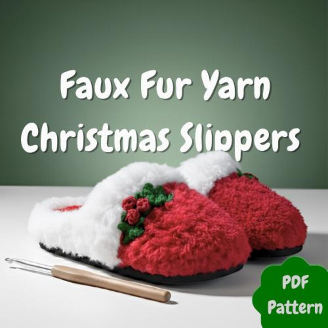 CROCHET PATTERN | Christmas Slippers | Festive Holiday DIY Project ...