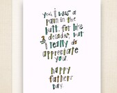 Items similar to Humerous FATHERS Day Card 4 1/2 x 5 1/2 card, Fathers