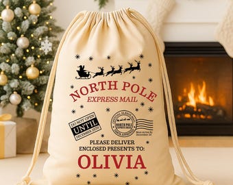 パーソナライズされた北極サンタサック - クリスマスギフトバッグ
