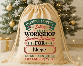 パーソナライズされたサンタサック - 特別配達クリスマスギフトバッグ