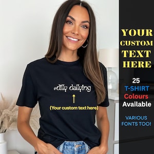 Personalisiertes Text T-Shirt: Benutzerdefiniertes Zitat Minimalistisches T-Shirt