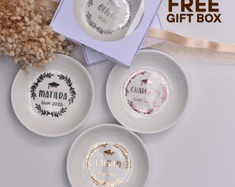 Personalized Graduation Jewelry Dish: Class of 2026 Keepsake