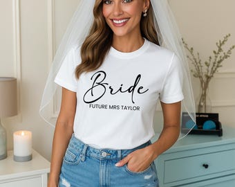 Personalized Future Mrs. T-Shirt: Bride-to-Be Gift