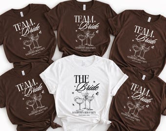 T-shirts personnalisés pour EVJF, Hauts assortis pour la mariée de l'équipe, Chemises de mariée, EVJF, Future mariée, T-shirts