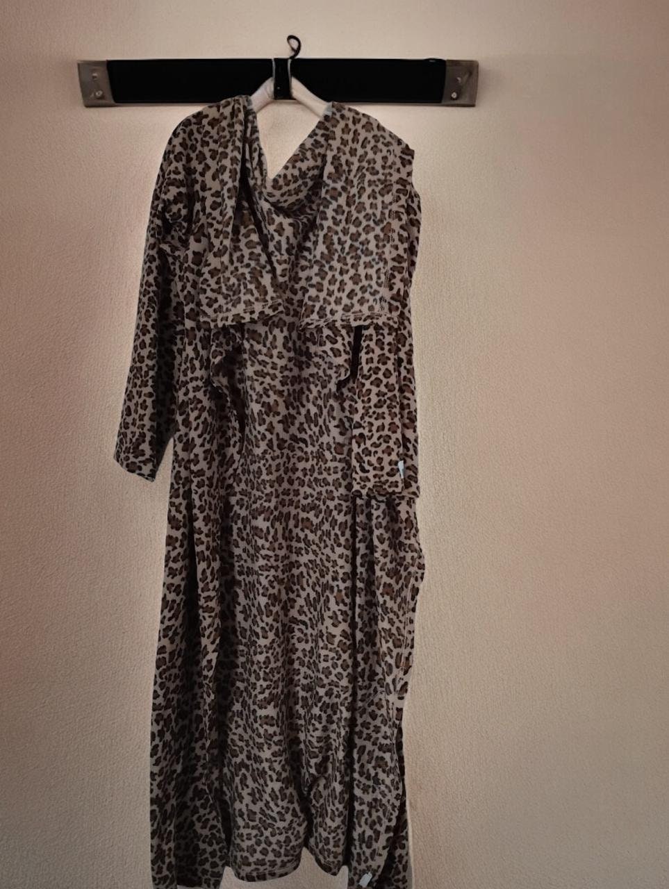 Leopard animal print Snuggie oversized.In good condition.70 long