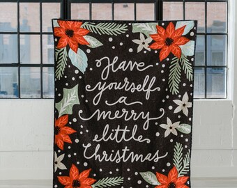 Have yourself a Merry Little Christmas Holiday quilt - throw