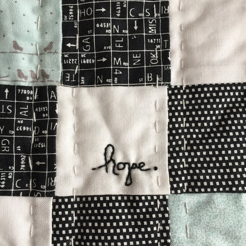 FREE shipping Hope filled Snack Mat Hand quilted