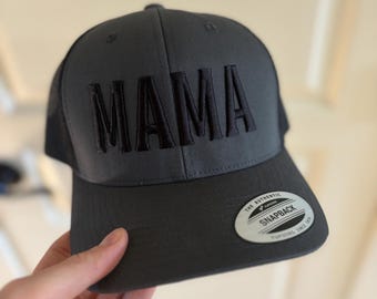 Embroidered Mama Hat for Mom Gift Idea for Mother Day Present for Women Casual Hat Mesh Design Trucker Cap Summer Style Mom Life Outdoor