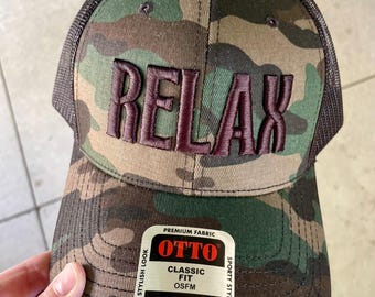 Camo Trucker Hat Gift Idea Casual Wear Summer Hat Fashion Accessory Outdoor Style Mesh Cap Black 3D Puff Embroidery Casual Streetwear