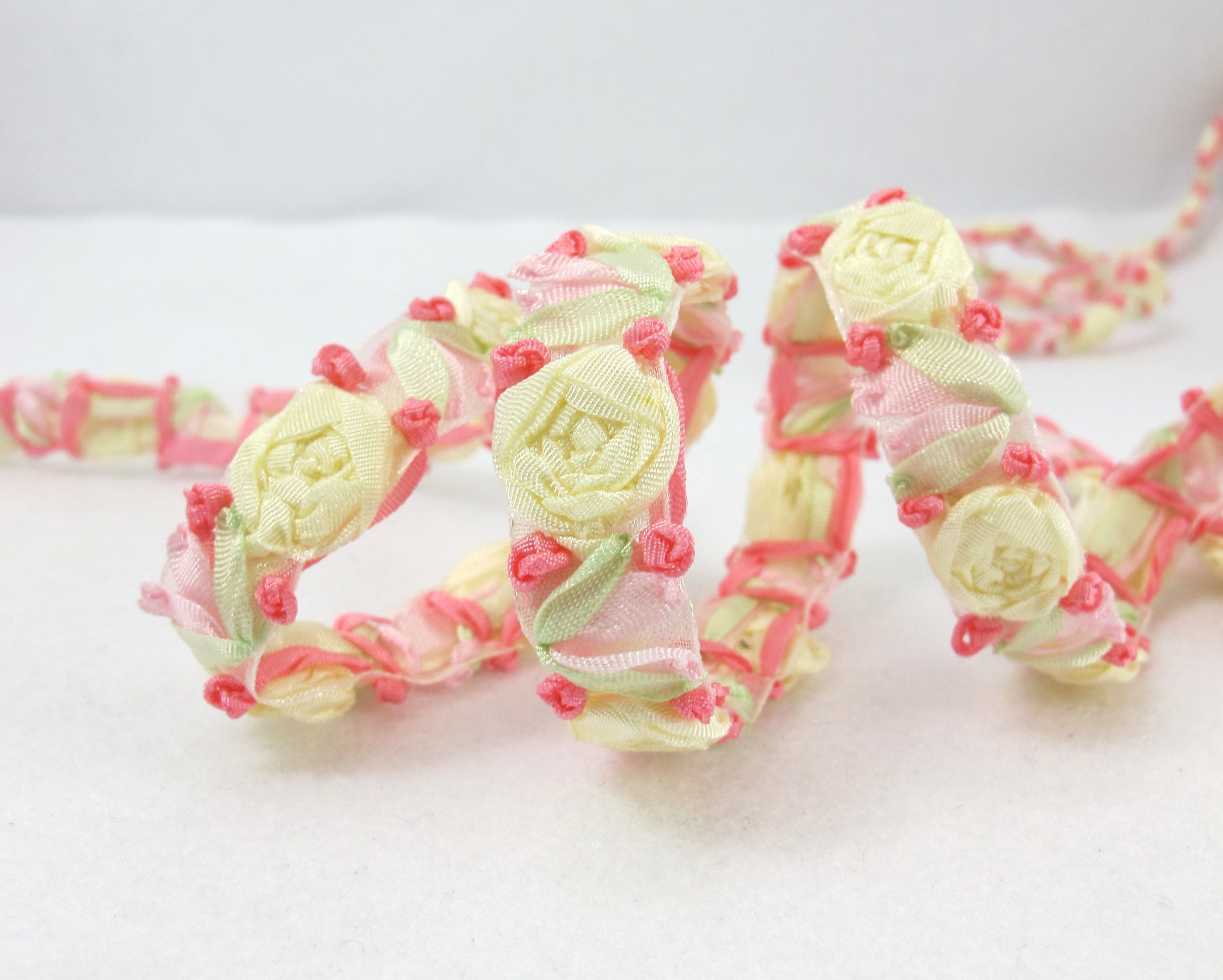 Embellishments Craft Supplies & Tools Embroidered Rose Bud Flower