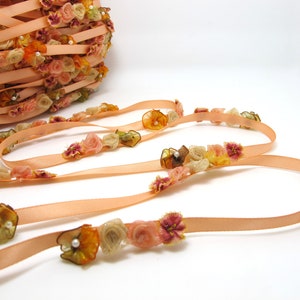 Blume RokokoBand Borte| Dekoratives Florales Satinband| Scrapbook Materialien| Kleidung| Dekor| Bastelzubehör| Puppenverzierung