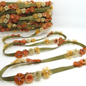 Blume RokokoBand Borte| Dekoratives Florales Satinband| Scrapbook Materialien| Kleidung| Dekor| Bastelzubehör| Puppenverzierung