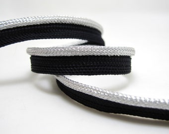 5 Yards 1cm Silver Braided Lip Cord Trim, Piping Trim, Pillow Trim, Cord Edge Trim, Upholstery Edging Trim