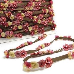 Blume RokokoBand Borte| Dekoratives Florales Satinband| Scrapbook Materialien| Kleidung| Dekor| Bastelzubehör| Puppenverzierung