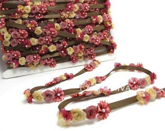 Fiore Rococò Ribbon Trim / Decorativo Floreale Raso Ribbon / Scrapbook Materiali / Abbigliamento / Decorazione / Forniture artigianali / Abbellimento bambola