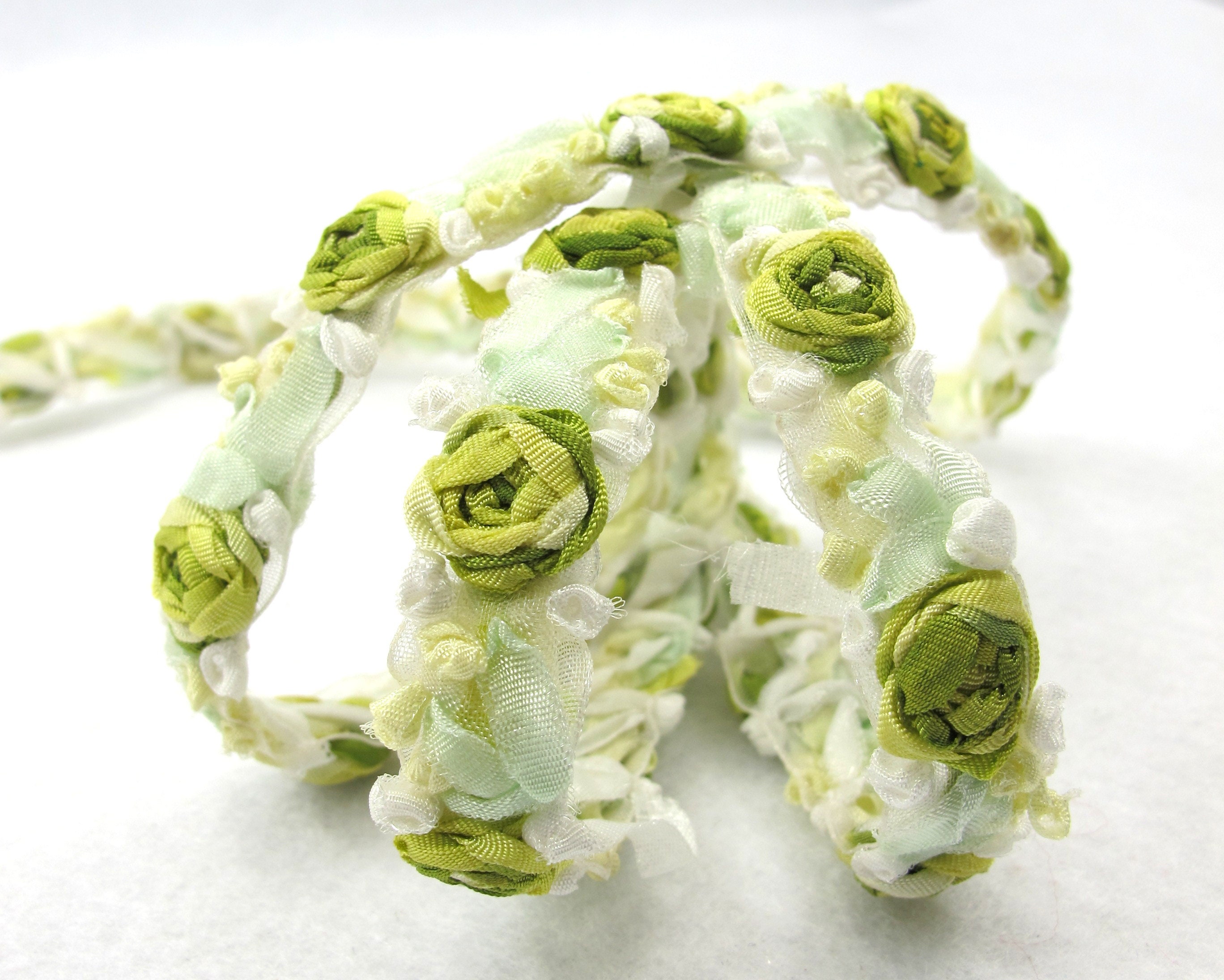 Embellishments Craft Supplies & Tools Embroidered Rose Bud Flower