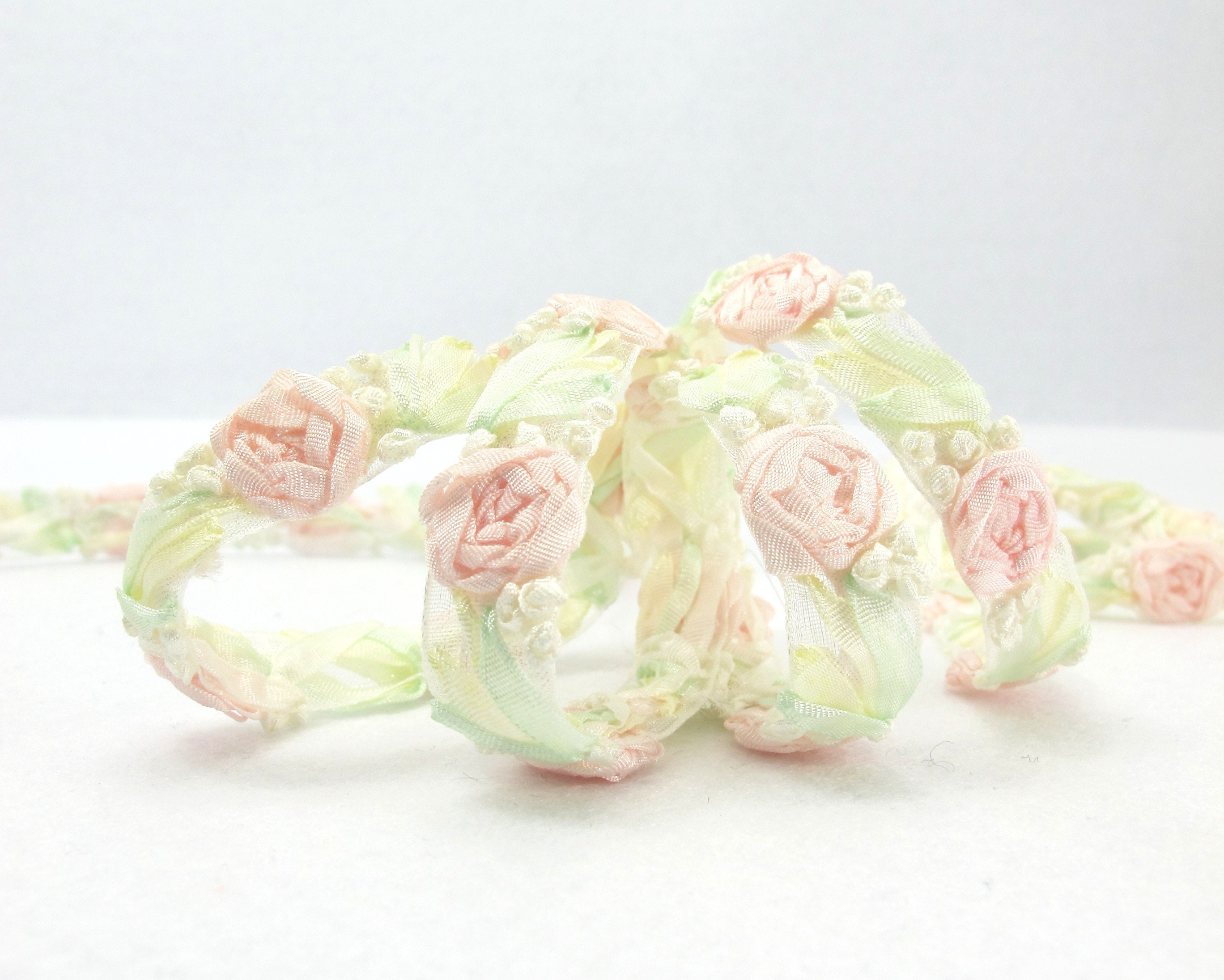 Embellishments Craft Supplies & Tools Embroidered Rose Bud Flower