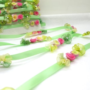 Blume RokokoBand Borte| Dekoratives Florales Satinband| Scrapbook Materialien| Kleidung| Dekor| Bastelzubehör| Puppenverzierung