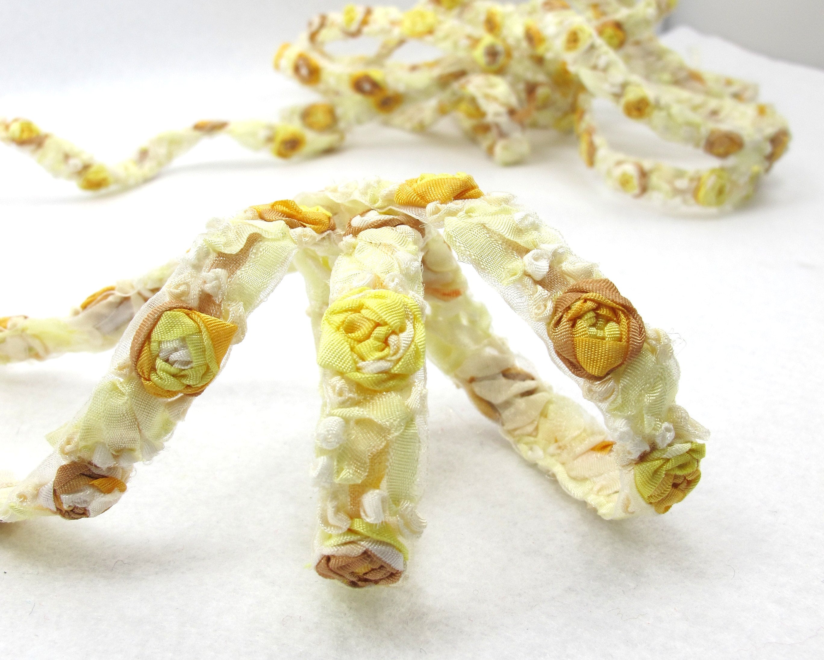 Embellishments Craft Supplies & Tools Embroidered Rose Bud Flower