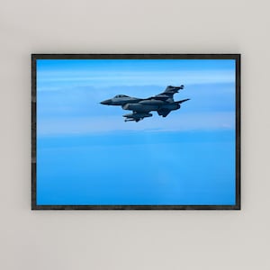 Swedish Air Force F-16 Gripen,  Military Fighter Jet Print, Military Jet Art, Fighter Jet Art, F-16 Print, Swedish Jet Poster, Military