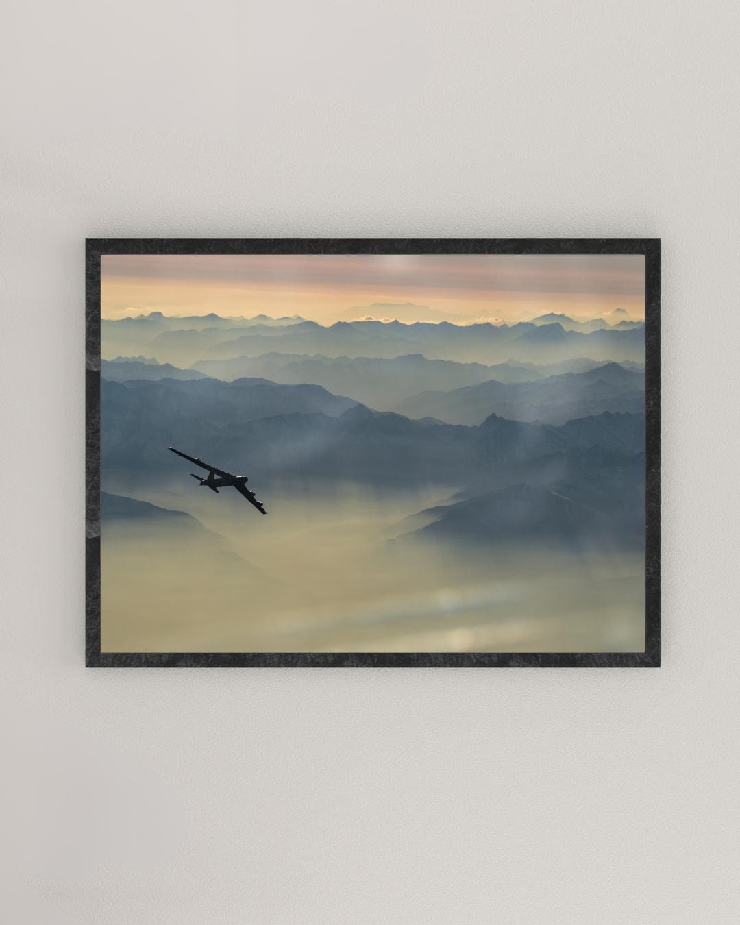 Impresión del bombardero B-52 Stratofortress de la Fuerza Aérea de EE. UU., póster del B-52 de la USAF, arte mural militar del B-52, impresión de un avión militar